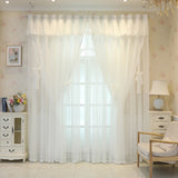 Yeknu  Double Layer Thickened Blackout Curtain with Butterfly Knot Decoration, Modern Minimalist Style Drapes for Bedroom Living Room W