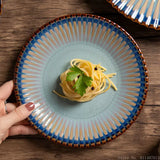 Yeknu  Creative Porcelain Tableware Household Kitchen Restaurant Supplies Steak Western Food Plate Microwave Oven Bowl Dinner Plate 1Pc