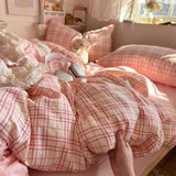 Yeknu  new aerobic three-layer yarn printing four-piece set skin-friendly and soft four-piece set of bedding in student dormitory