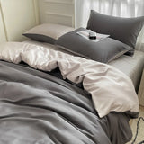 Yeknu  Nordic Bed Linen 100% Cotton Bedding Set with Sheet Duvet Cover Pillowcase Single Couple Bedsheet King Queen Double Twin Size