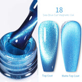 Yeknu  Gold Reflective Moonlight Gel Nail Polish Cat Magnetic Aurora Spar Glitter Semi-Permanant Varnish Nail Art Magnetic