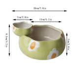 Yeknu  Creative Ceramic Egg Flower Shaped with Sauce Bowl Household Dim Sum Snack Fruit Salad Bowl Soup Noodles Breakfast Tableware