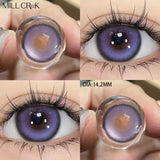 Yeknu  Contact Lenses Myopia Black Eye Color Lens Dioptric Degree Beauty Pupil Cosmetic for Eyes Natural Prescription Annual
