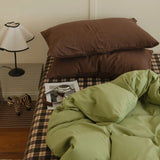 Yeknu Ins Nordic Bedding Set Simple Style Striped Duvet Cover Set Soft Flat Sheet Single Twin Size Double Bed Sheet Set For Bedroom