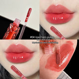 Yeknu  Lip Gloss Long-lasting Moisturizing Easy Halo-dyeing Waterproof Mirror Water Glass Lip Gloss Transparent Color Cosmetics