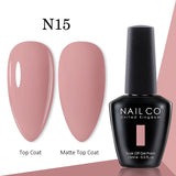 Yeknu  15ml Gel Nail Polish LED Semi-permanent Summer Varnish UV Vernis Blue Color Enamels For Nails Gellak Top Coat Base Polish