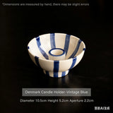 Yeknu  Ceramic Candlestick Stripes Hand-painted Ornaments Photography Decoration ornaments dried flower scented candle holder