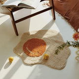 Yeknu  Tufted Rug Fried Frangipani Pattern Entrance Hallway Doormat Rug Non-Slip Abosrbent Bath floormat Bedroom Kitchen Toilet Carpet