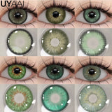 Yeknu  Contact Lenses Cosmetic Green Contact Lenses Makeup Colored Pupils Cosplay Lenses Cosmetics Beauty Woman Colored Lenses