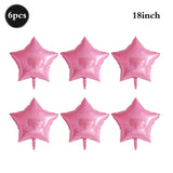 Yeknu  Pink Bow Birthday Decorations Pink Heart Star Foil Balloons Girls Women Bow Party Coquette Birthday Decors Baby Shower Supplies