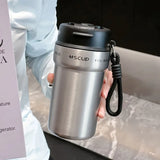 Yeknu  550ml Fashion Stainless Steel 316 Coffee Mug With Straw High Quality Leak-Proof Car Thermal Flask Large Capacity Travel Tumbler