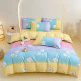 Yeknu  Spring  Plant-based Cashmere Single Quilt Cover Printed Duvet Cover Skin-friendly and Breathable Bedding 150x200 220x240