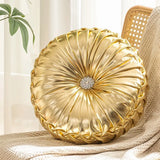 Yeknu  35cm Round Metallic Style Sofa Pillow Bay Window Futon Seat Cushion Pumpkin Seat Cushion for Couch Floor Throw Pillow