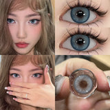 Yeknu  New Bio-essence 1 Pair Green Contact Lenses for Eyes Gray Lenses Brown Lenses Makeup Fashion Lenses 1 Year Pupils
