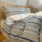 Yeknu  Nordic sling Cotton Pink Stripes Duvet Cover 150x200 Size Girl's Room housse Skin friendly Breathable Comforter Sets