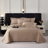 Yeknu Luxury 1000TC Egyptian Cotton Quilted Bedspread, Queen King Size, Bed Cover, Mattress Topper Coverlet, Bed Sheet, Pillowcases