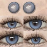 Yeknu  2PCS Contact Lenses Myopia Beauty Blue Lenses Cosmetic Pupils Natural Color Lens Eyes with Degree High Quality Lenses