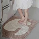 Yeknu  Nordic Abstract Pattern Tufted Carpet Soft Absorbent Bathroom Floor Mat Toilet Kitchen Ati-slip Rug Mats Kitchen Toilet Mats