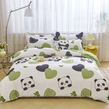 Yeknu  Single duvet cover Printed red quilt cover Thickened plant-cashmere cartoon multicolored bed cover 220x240 double bedding
