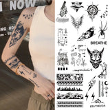 Yeknu  1Set of 20Pcs Waterproof Temporary Tattoo Stickers, Long-lasting Waterproof for One to Two Weeks, Suitable For Arm, Chest, Leg