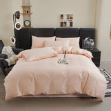 Yeknu  Polyester cotton duvet cover with pillowcase cozy couple luxury bedding set quilt cover single double bed queen king size