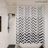 Yeknu  Transparent Waterproof Shower Curtain Bathroom Translucent Partition Curtain Easy Clean Wipe Mildew Proof Curtains with Hooks