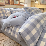 Yeknu  100% Cotton Bedding Set Duvet Cover Set 1 Duvet Cover & 2 Pillow Case Comfort Breathable Twin Full Single Double King 240x220