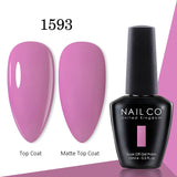 Yeknu  15ml Gel Nail Polish LED Semi-permanent Summer Varnish UV Vernis Blue Color Enamels For Nails Gellak Top Coat Base Polish