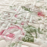 Yeknu  100%Cotton King Queen Bed Skirt Ruffle Cotton Quilted 18Inch Bed Skirt Thick Quilted Bed Cover Dustproof Bed Skirts 2Pillowcases