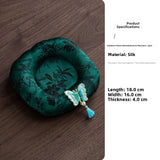 Yeknu  Lutian National Wind Brocade  Dance Tea Pot Holder Zen Tea Ceremony Accories Heat Resistant Tea Cup Mat for Women