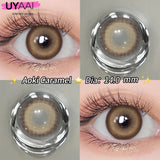 Yeknu  1 Pair Yearly Beauty Fashion Lenses Colored Contact Lenses for Eyes Blue Eyes Lenses Natural  Gray Lens Brown Lens