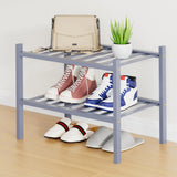 Yeknu  Olanly Durable Bamboo Shoe Organizer For Closet Sturdy Easy Assembly Shoe Rack Stackable Free Standing Wooden Shoe Storage Shelf
