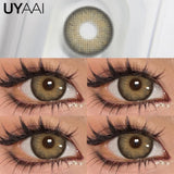 Yeknu  1Pair Fashion Big Lenses Colored Contact Lenses for Eyes Beauty Blue Eyes Lenses Natural Green Pupils Brown Grey Lens