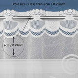 Yeknu  Modern mat White Knitted Lace Hollow out Kitchen Door Curtain Curtain for Wardrobe Window Polyester Material