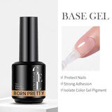 Yeknu  Rubber Base Gel Nail Polish Pink White Base Gel Top Coat Jelly Semi Transparen French Soak Off UV Nail Art Varnish