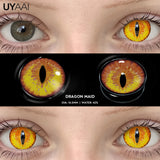 Yeknu  Cosplay Contact Lenses Makeup Colored Pupils Cosmetics Black Lenses Halloween Green Contact Lenses  White Pupils Red lens
