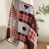 Yeknu 2025 new cotton gauze shawl bath towel travel blanket multi-layer gauze multi-functional sofa towel blanket adult
