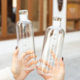Yeknu  500ml Elegant Leakproof Water Bottle with Time Scale Stay Hydrated Daily Lightweight & Portable for Fitness & Outdoor Adventures