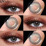 Yeknu  Contact Lenses NEW Color Contact Beauty Eye Color Lenses Colorcon Water Light Brown Eye Lenses Gray Natural Contact Lenses