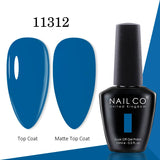 Yeknu  15ml Gel Nail Polish LED Semi-permanent Summer Varnish UV Vernis Blue Color Enamels For Nails Gellak Top Coat Base Polish