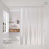 Yeknu  Transparent Waterproof Shower Curtain Bathroom Translucent Partition Curtain Easy Clean Wipe Mildew Proof Curtains with Hooks