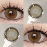 Yeknu  1 PAIR Big Brown Contact Lenses for Makeup Eyes Big Black Lenses Myopia Color Contact Lenses Belleza Pupils Grey Lenses