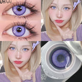 Yeknu  Halloween Cosplay Color Contact Lenses Cosplay Lens Anime Red Lenses Girl Tears Graduated Colored Lenses Makeup Eye Len