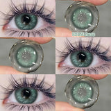 Yeknu  New Green Contact Lenses Beauty Eye lenses Myopia Color Contact Lenses for Eyes Natural Color Pupils Blue Lens 2pcs/pair