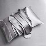 Yeknu  Nordic Washed Silk Pillowcase Decorative Luxury Throw Pillow Cover Comfortable Solid Satin White Gray Bedding Cushion Cases