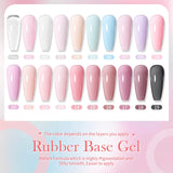 Yeknu  15ml Nude Pink Quick Construction Gel Jelly Color Semi Transparent Gel Nail Polish Rubber Base Soak Off UV LED Gel