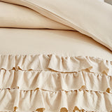 Yeknu  Duvet Cover Bedding Set Twin Double Queen King Size Single Couple Bed Duvets Quilt Cover Set Ruffles Princess Bed Linen 220x240