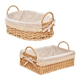Yeknu  Imitation Rattan Rattan Storage Baskets Vegetable Fruit Home Decoration Hand-woven Baskets Toy Storage Multi-Purpose