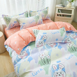 Yeknu  Single duvet cover Printed red quilt cover Thickened plant-cashmere cartoon multicolored bed cover 220x240 double bedding