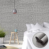 Yeknu  Linen Peel and Stick Wallpaper Grasscloth Self Adhesive Contact Paper Waterproof Textured Wall Paper for Wall Sticker Home Decor